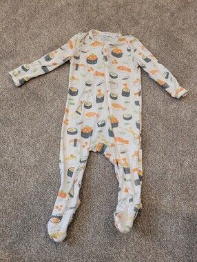 Angel Dear White Baby Sushi Pajamas Size 3-6 Months